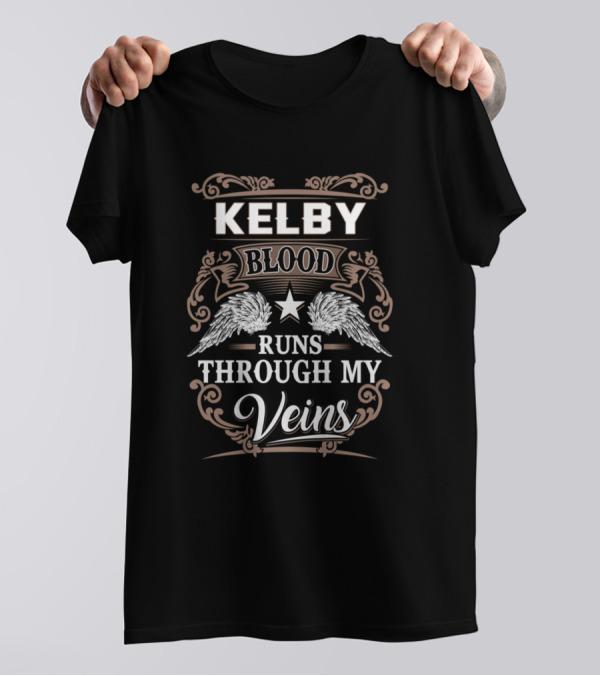 Kelby Blood Runs Through My Veins Wings And Star T-Shirt