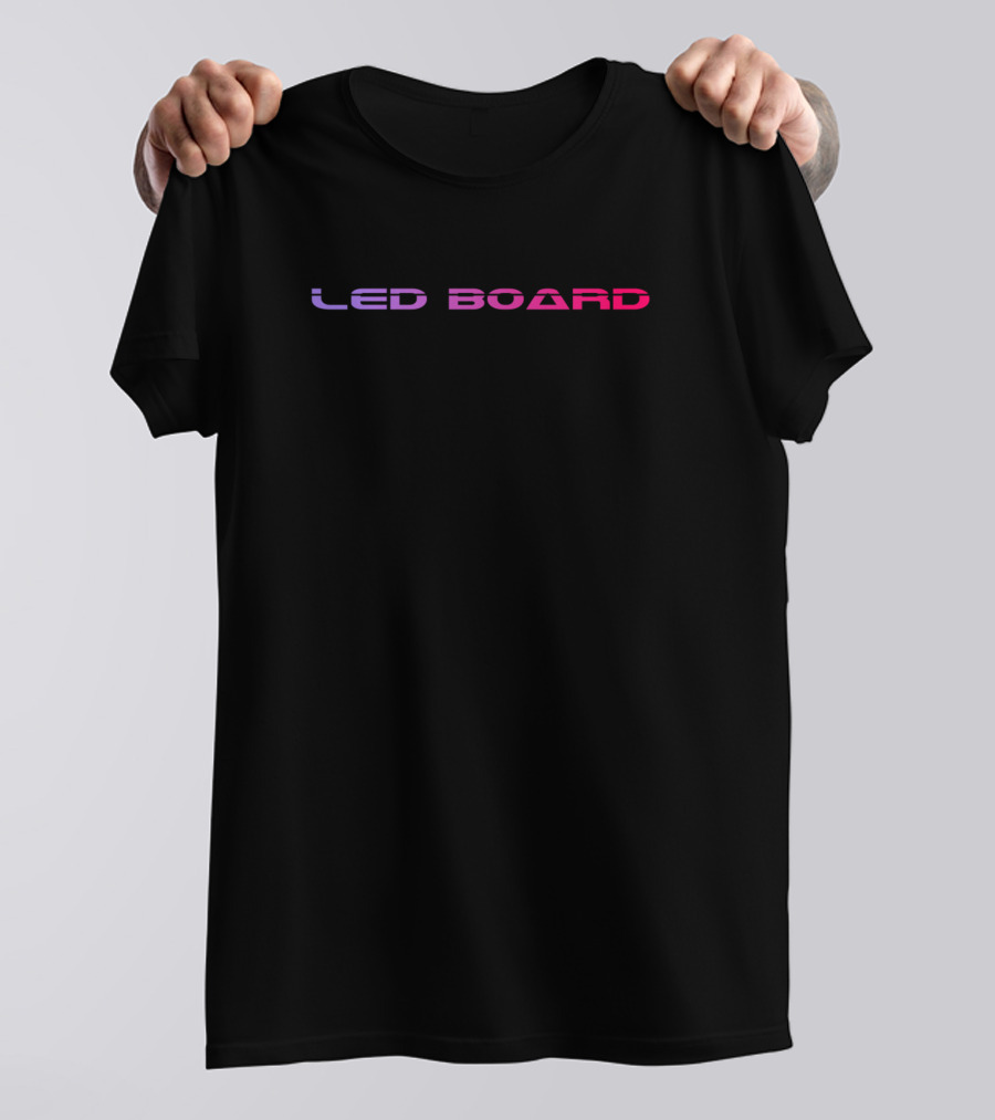 LED Board Retro Futuristic Typography T-Shirt