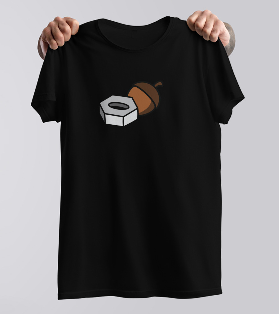 LET'S GO NUTS Acorn And Metal Nut Humor T-Shirt