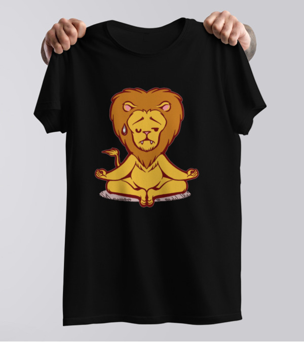 Lion Animals Zen Meditation Buddhism T-Shirt