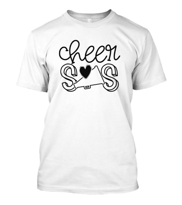 Cheer SOS Megaphone Heart T-Shirt