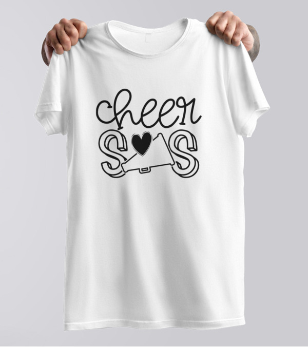 Cheer SOS Megaphone Heart T-Shirt