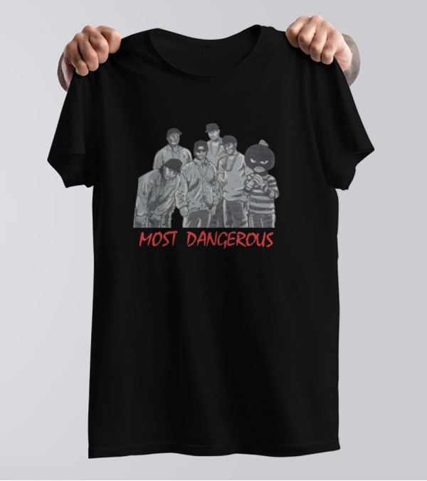 NWA Most Dangerous Gangster Group T-Shirt