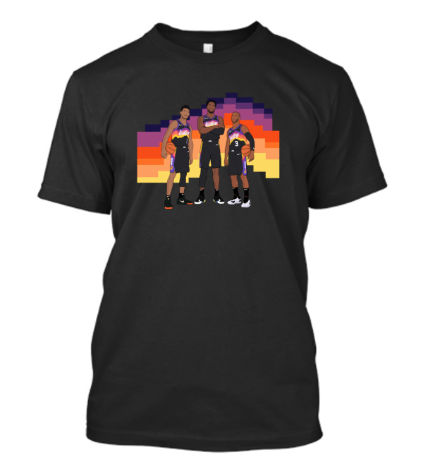 Phoenix Suns Basketball Big 3 City Jersey Booker Ayton T-Shirt