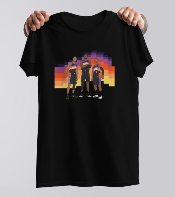 Phoenix Suns Basketball Big 3 City Jersey Booker Ayton T-Shirt