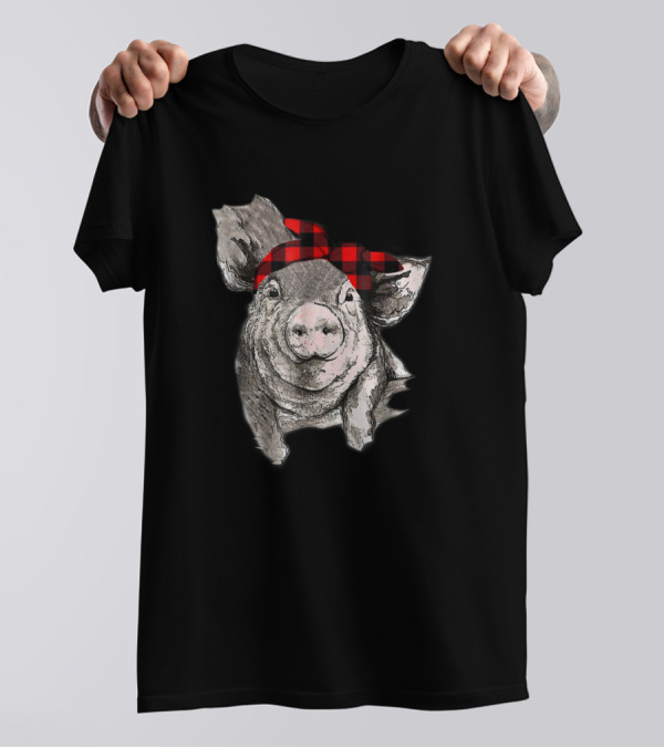 Pig With Red Bandana Caro Awesome T-Shirt