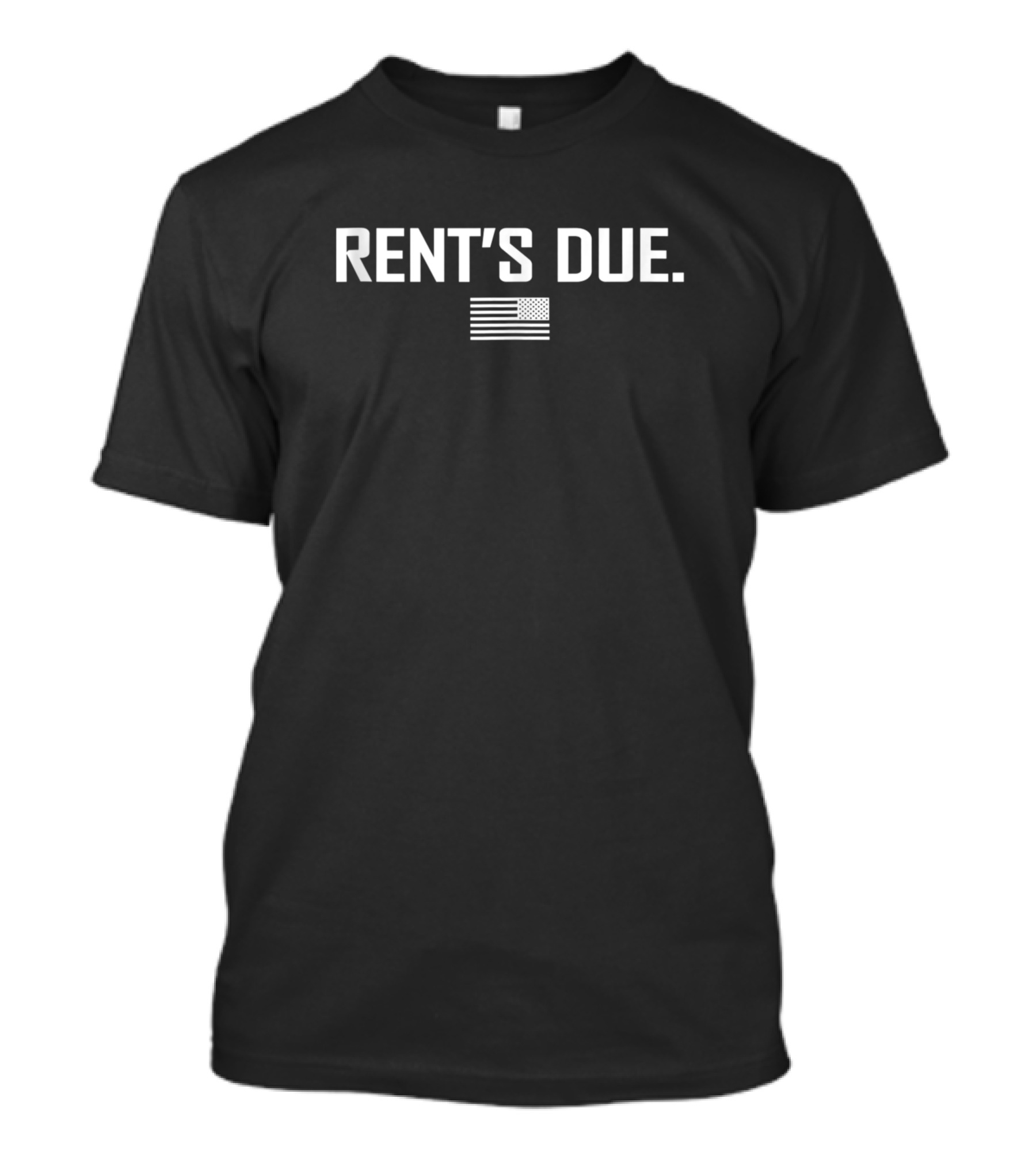 Rent's Due Bodybuilder Weightlifting American Flag T-Shirt