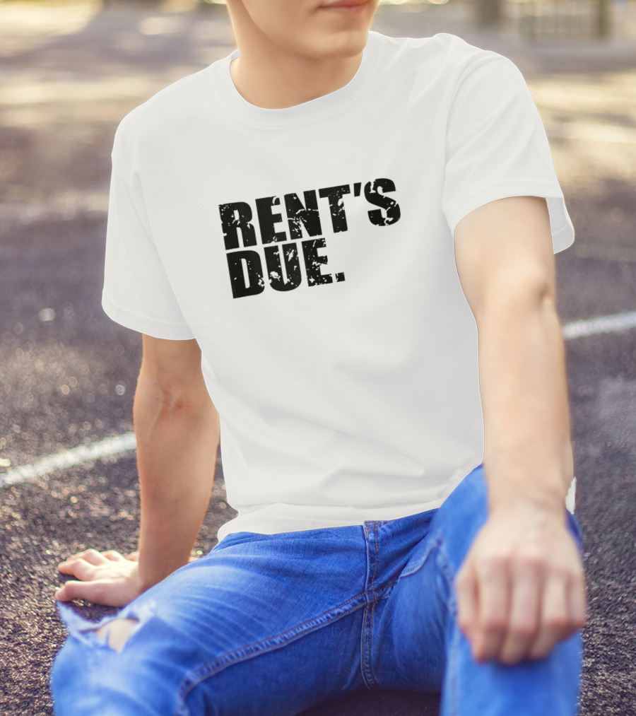 Rent's Due Work Hard Bodybuilder Weightlifting Motivation T-Shirt