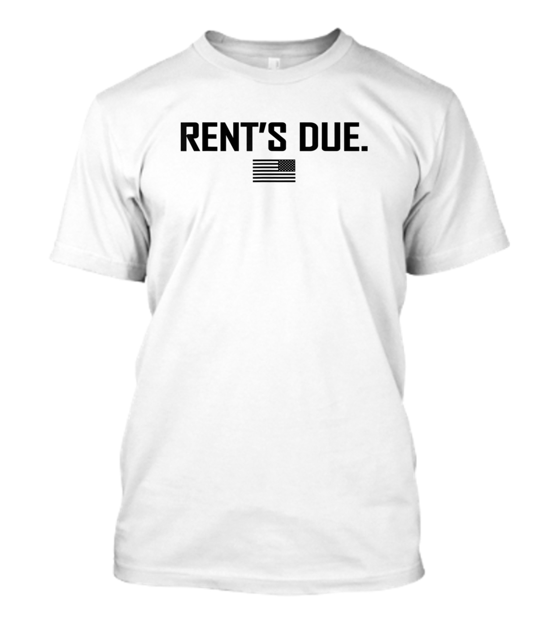 Rent's Due American Flag Motivational Bodybuilder Weightlifting Pres T-Shirt