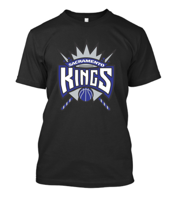 Sacramento Kings Basketball Logo Crest With Crown And Spears T-Shirt