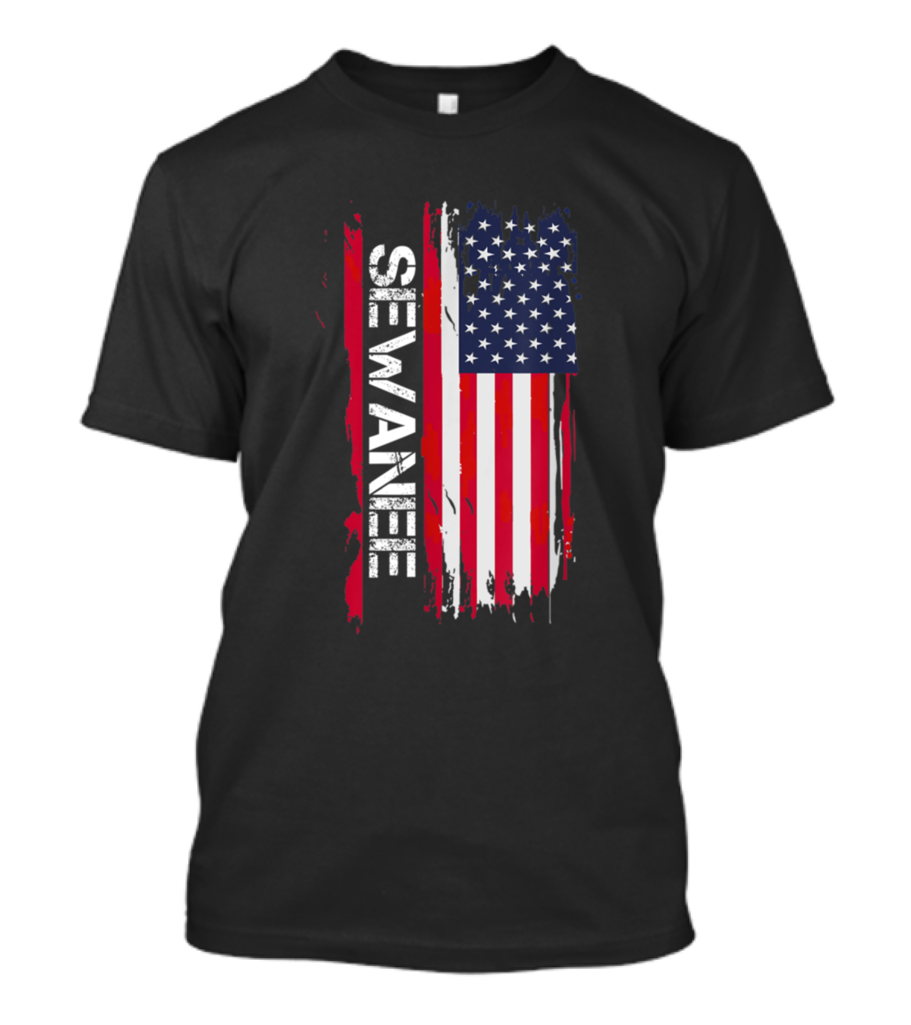 SEWANEE American Flag Vertical Brushstroke T-Shirt