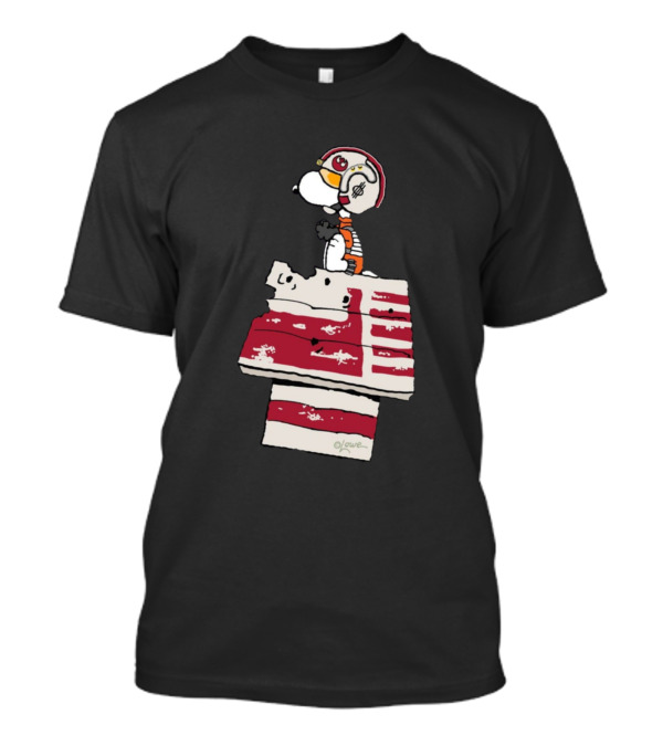Snoopy Star Wars X-Wing Pilot Doghouse T-Shirt