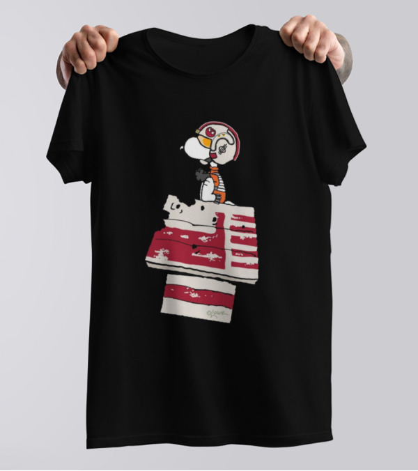 Snoopy Star Wars X-Wing Pilot Doghouse T-Shirt