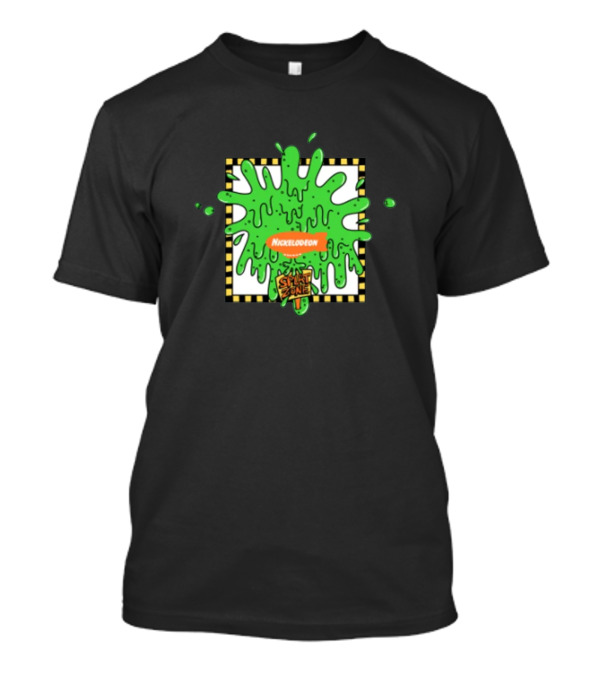 Nickelodeon Splat Zone Green Slime Checkerboard T-Shirt
