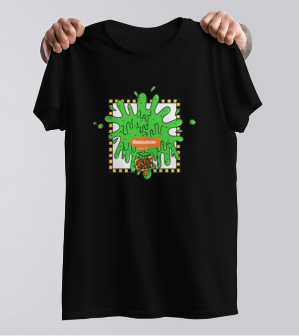 Nickelodeon Splat Zone Green Slime Checkerboard T-Shirt