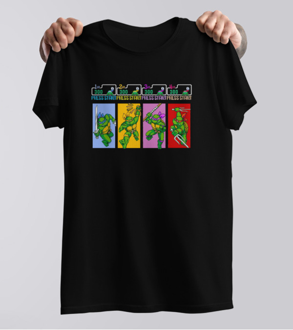 TMNT Arcade Press Start Player Scores 300 T-Shirt