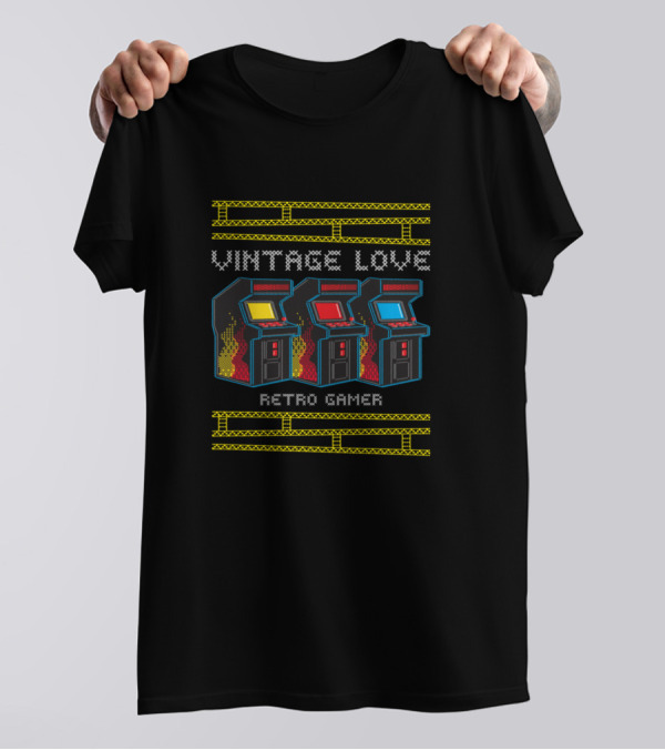 Vintage Love Retro Gamer Arcade T-Shirt