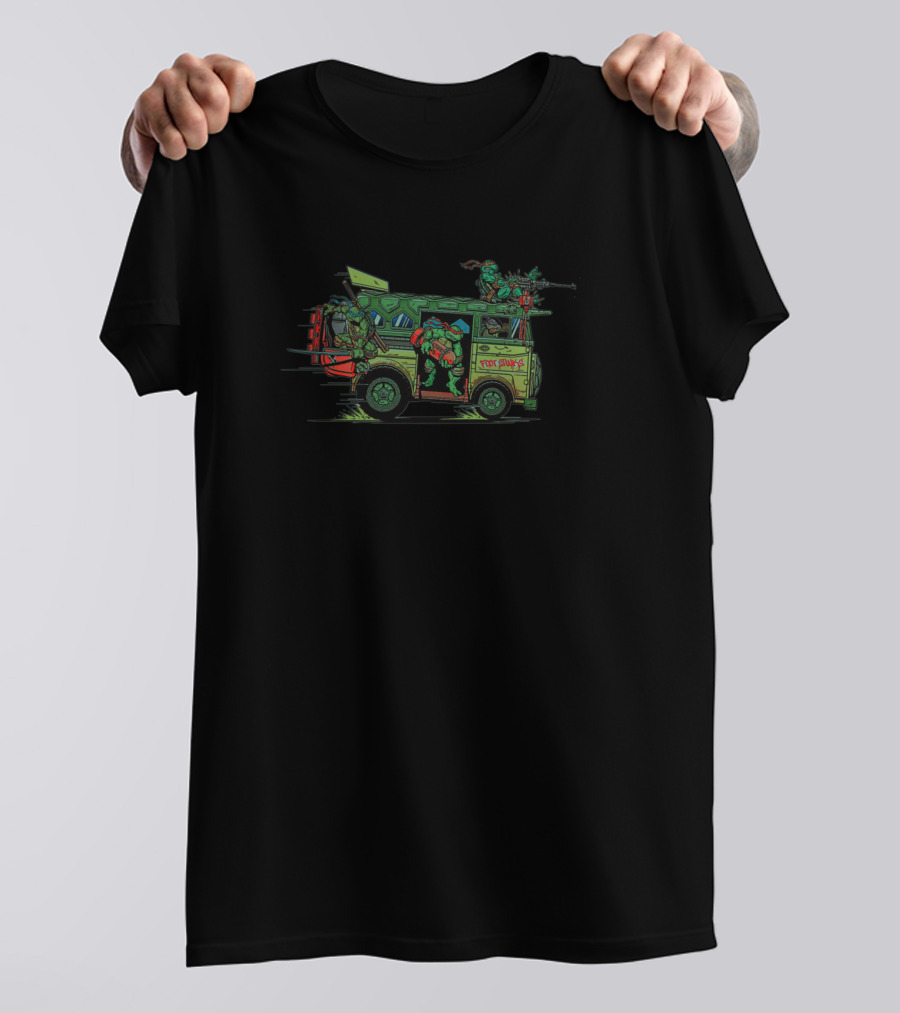 Teenage Mutant Ninja Turtles Vintage Turtle Van Party Wagon T-Shirt