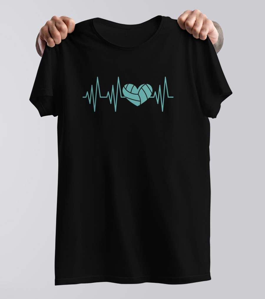 Volleyball Heartbeat Pulse Ball Love T-Shirt