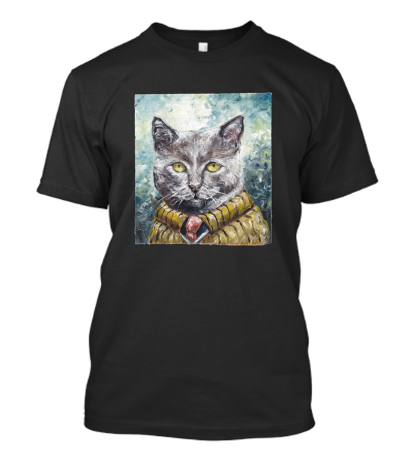 Wild Hipsta Kat Cat In Sweater With Tie T-Shirt