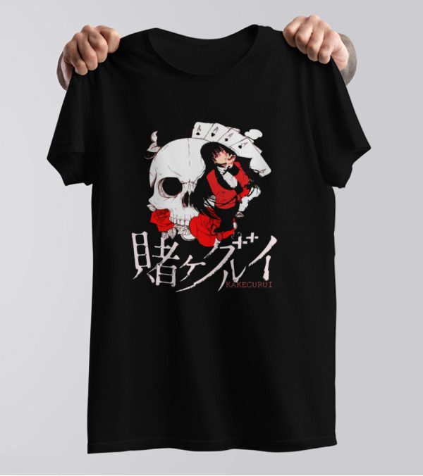 Kakegurui Yumeko Skull And Cards Anime Manga T-Shirt