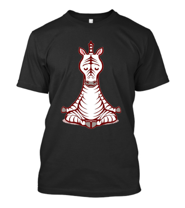 Zebra Animals Meditation Zen Buddhism Peaceful Yoga T-Shirt