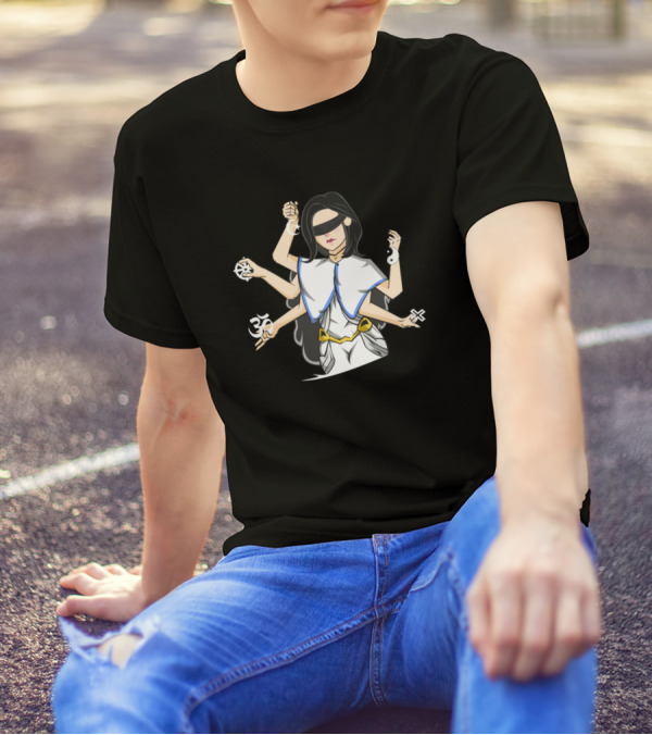 The Social Judge Multifaith Symbols Blindfolded Justice T-Shirt