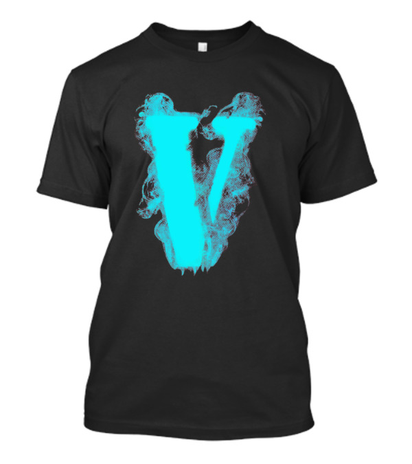 Vlone Baby Blue Smoke Laser T-Shirt