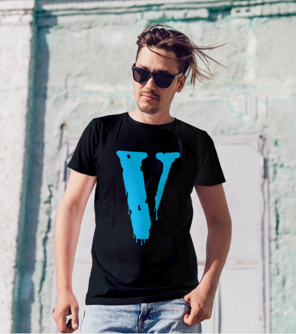 Vlone Baby Blue Dripping V Icon Classic Bestseller T-Shirt