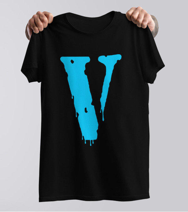 Vlone Baby Blue Dripping V Icon Classic Bestseller T-Shirt