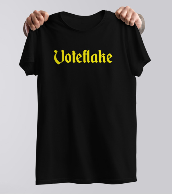 Voteflake Gothic Style Yellow Font T-Shirt