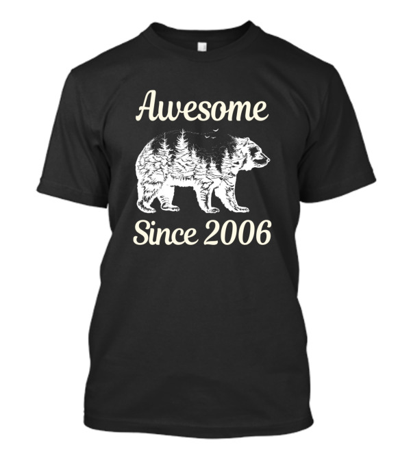 Awesome Since 2006 White Bear Forest T-Shirt