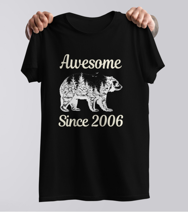 Awesome Since 2006 White Bear Forest T-Shirt