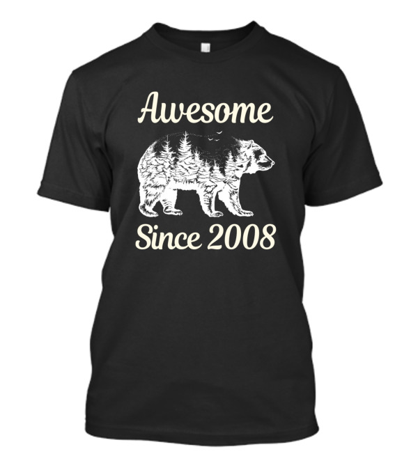 Awesome White Bear Since 2008 T-Shirt