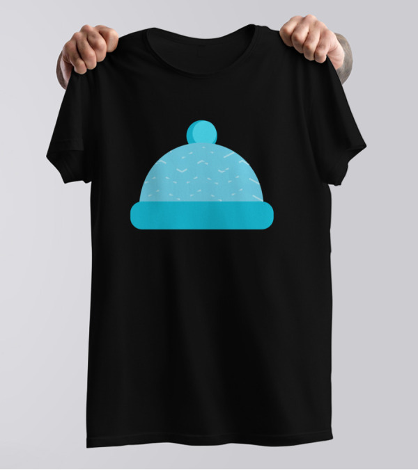 Winter Hat Blue T-Shirt