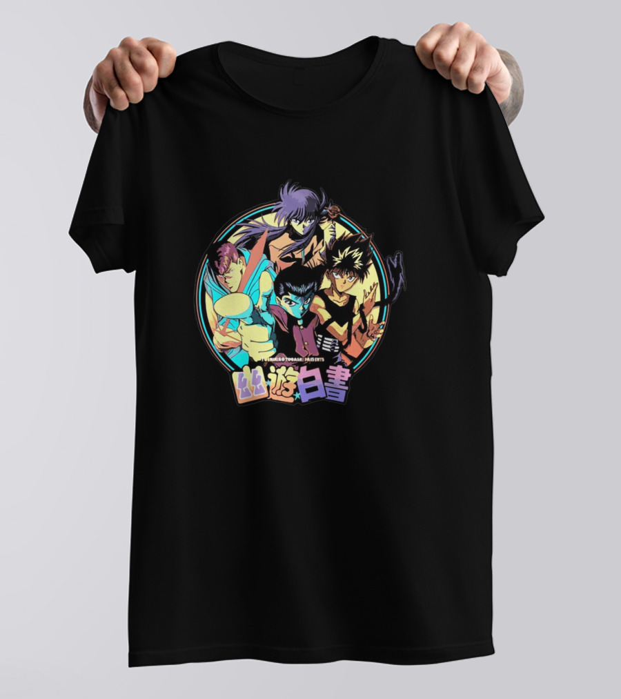 Yu Yu Hakusho Characters In Dynamic Action Pose T-Shirt