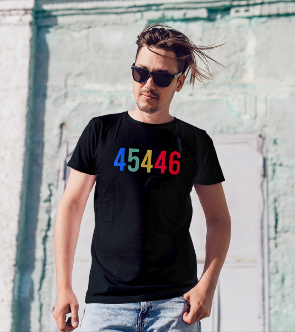 45446 Blue Green Yellow Red Against 45 T-Shirt