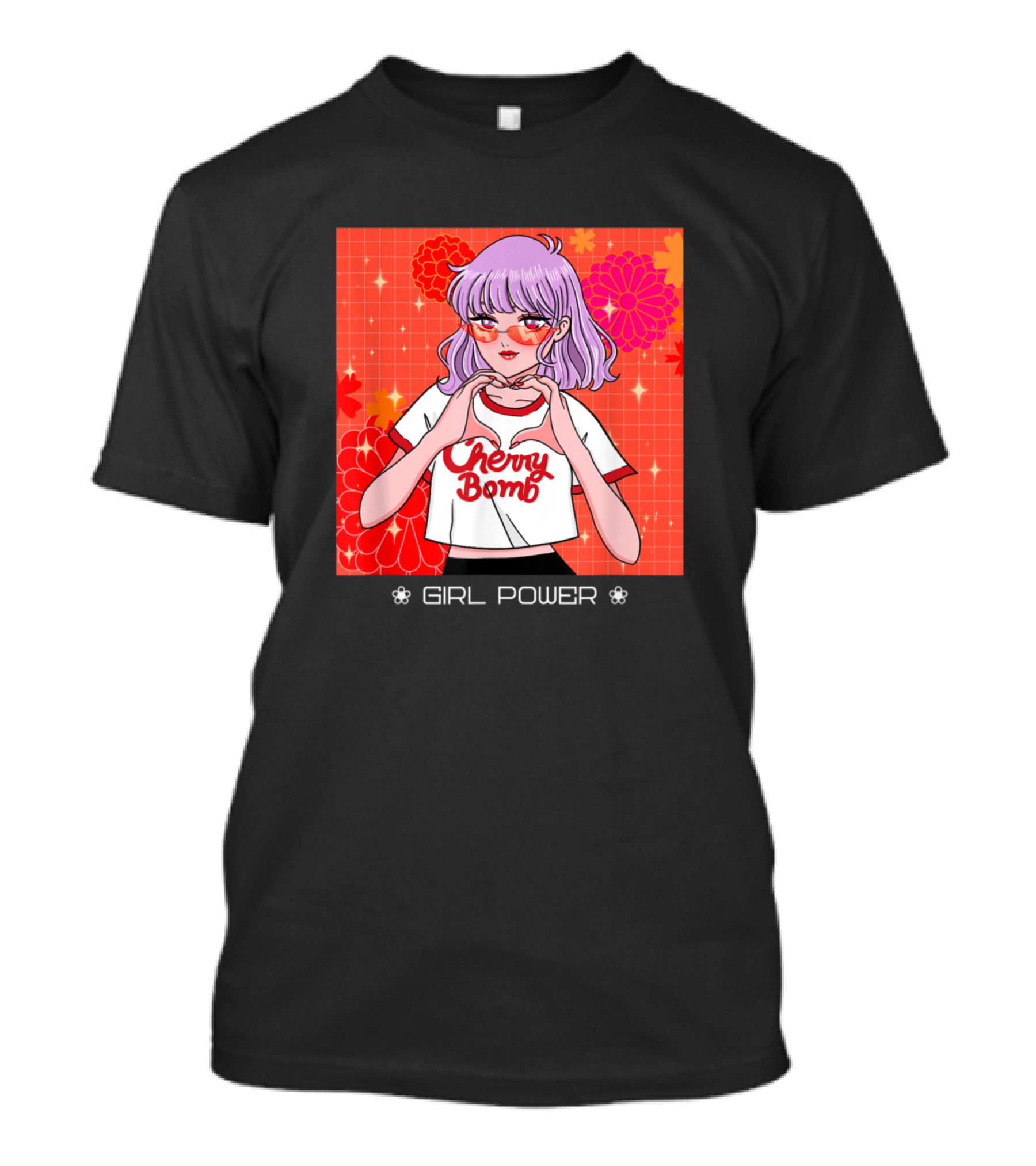 Cherry Bomb Girl Power Aesthetic Egirl Feminist Anime Indie T-Shirt