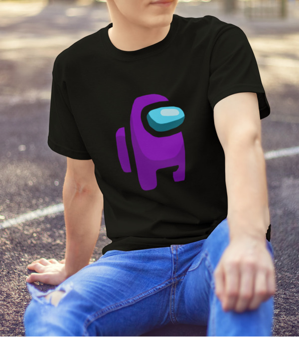 Among Us Violet Crewmate Character Astronaut Gaming T-Shirt