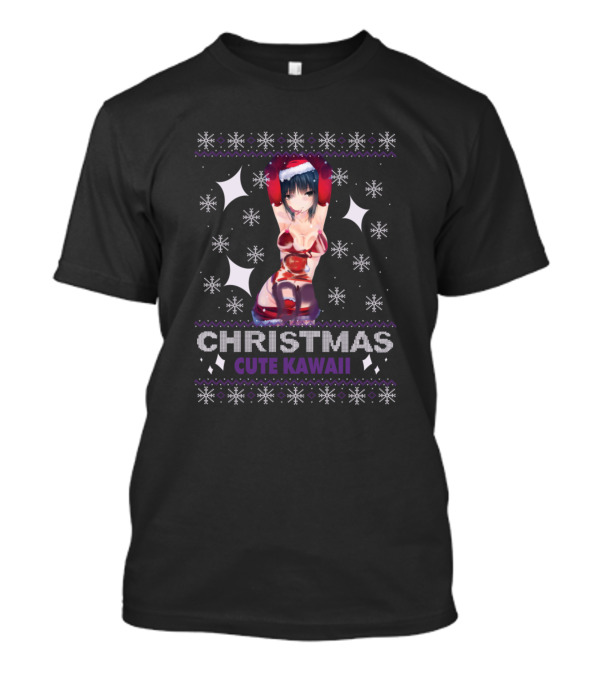 Christmas Cute Kawaii Anime Girl UglyAnime And Manga T-Shirt