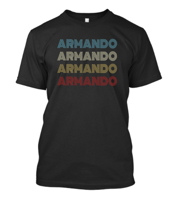 Armando Retro Striped Multicolor Name T-Shirt