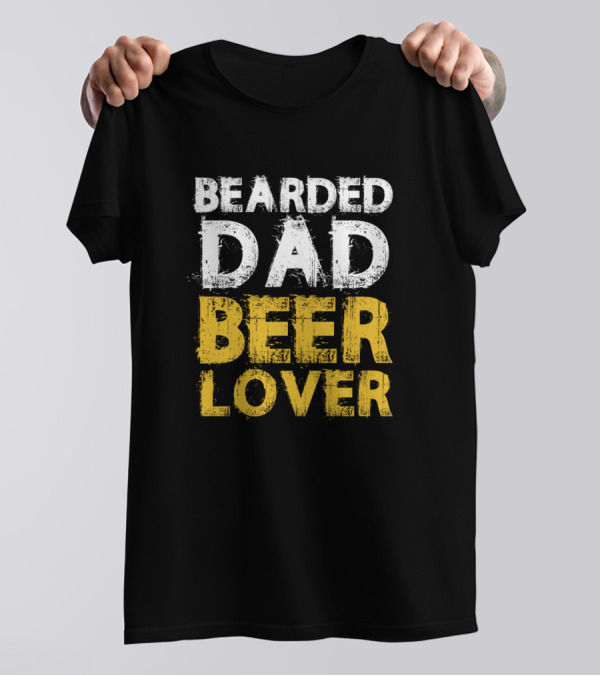 Bearded Dad Beer Lover Funny Drinking Smlteam T-Shirt