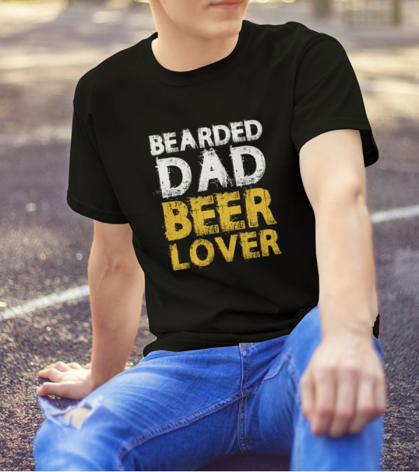 Bearded Dad Beer Lover Funny Drinking Smlteam T-Shirt