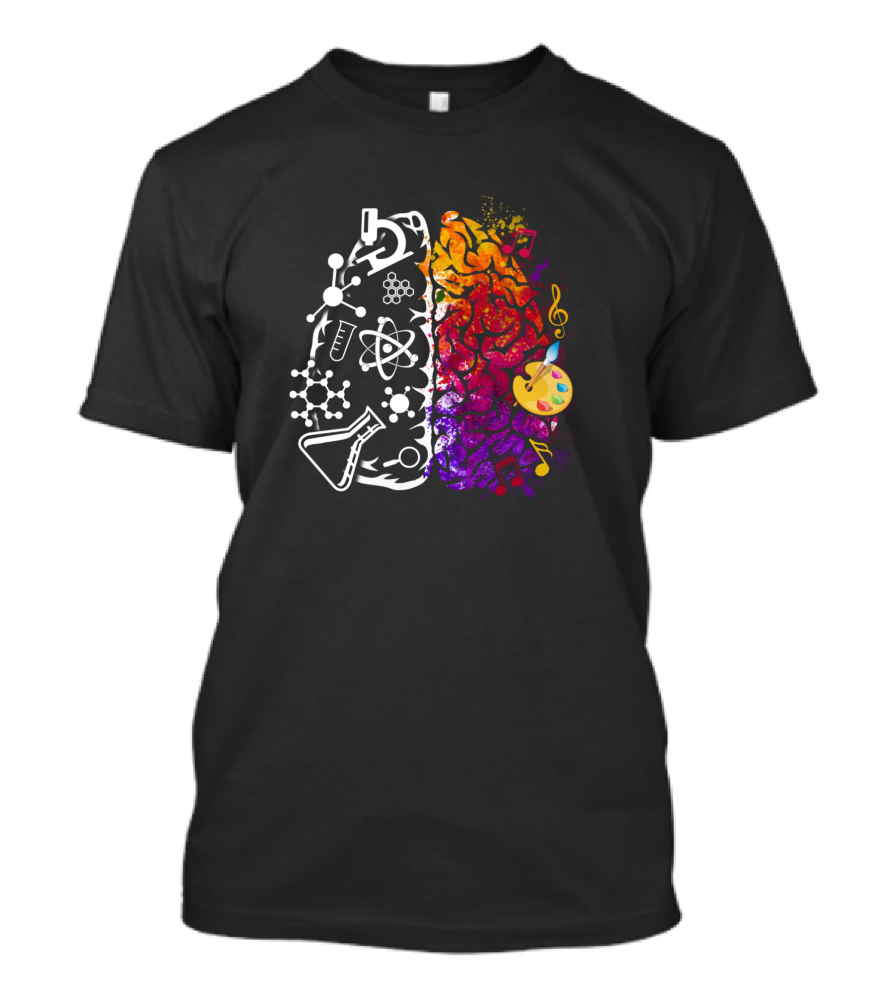 Brain Science Art Chemistry Palette Music Symbols Smlteam T-Shirt