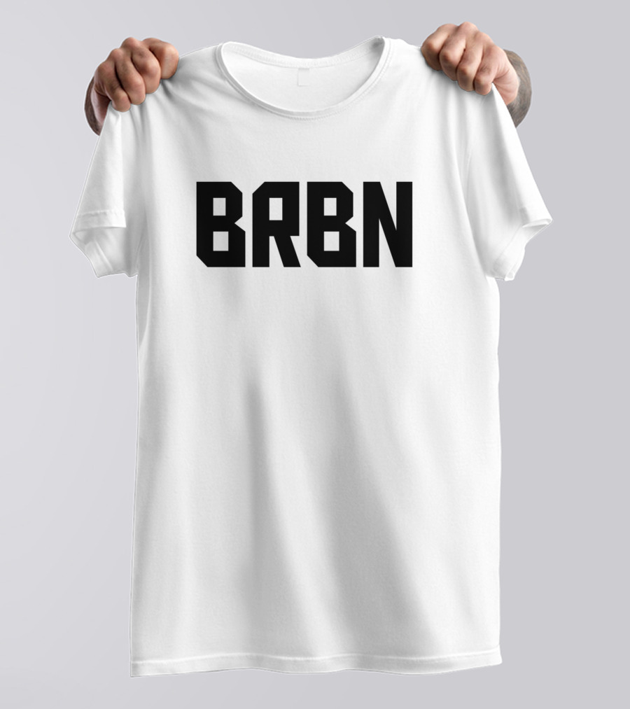 BRBN Funny Bourbon Noir Text T-Shirt