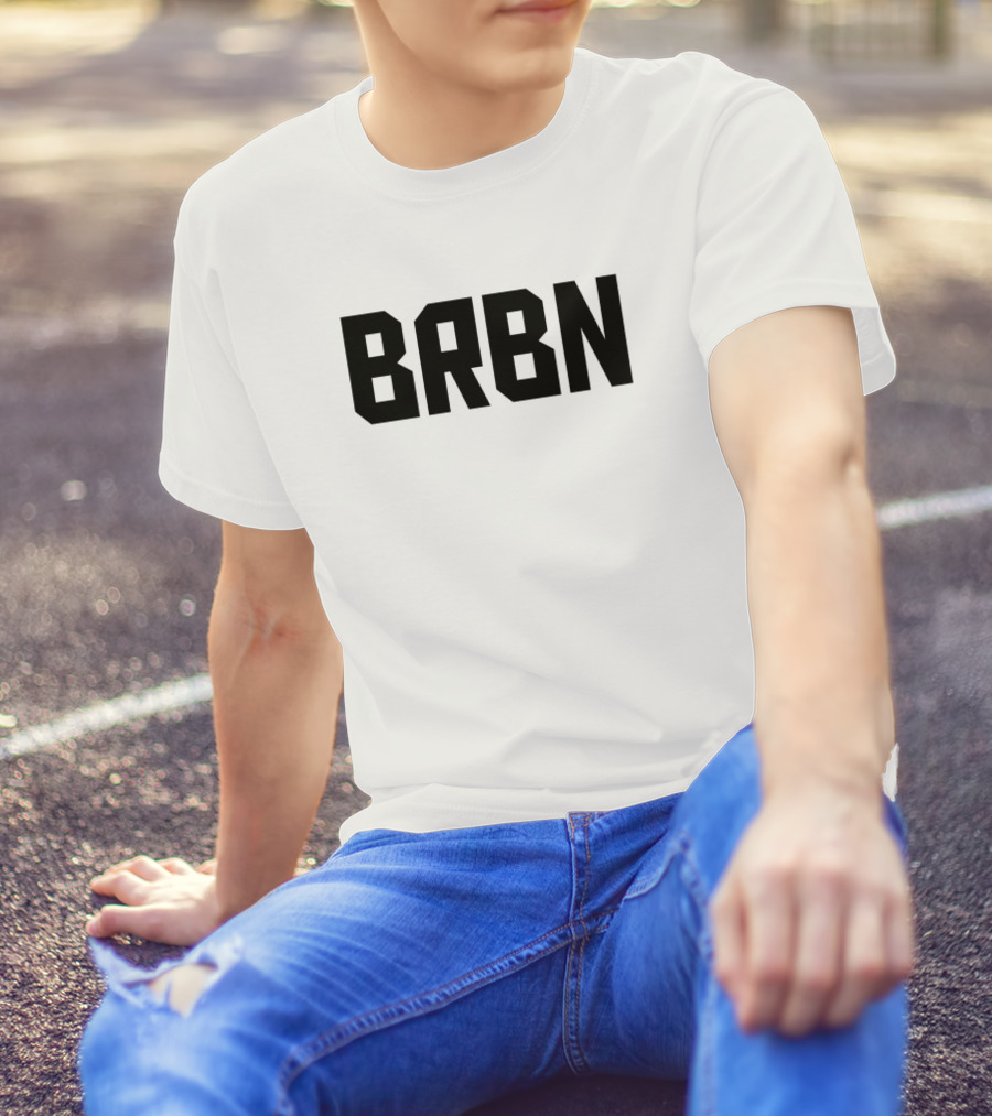 BRBN Funny Bourbon Noir Text T-Shirt