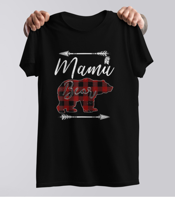 Mama Bear Buffalo Plaid Arrows T-Shirt