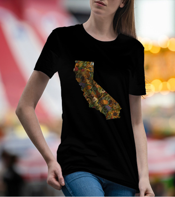 California Thanksgiving Harvest State T-Shirt