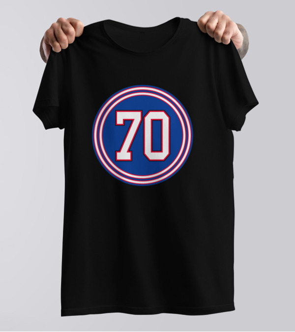 Cody Ford Number 70 Retro Style Blue And Red Circle T-Shirt