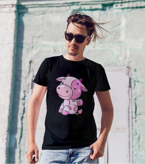 Cows Funny Baby Strawberry Cow Cartoon 774 Farming T-Shirt